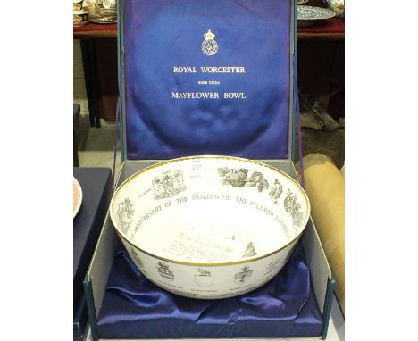 A Royal Worcester limited edition 'The Mayflower Bowl', no.318, in original box with certificate.