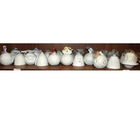 A collection of Lladro bells and baubles, 1998 - 2009, (25).