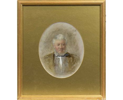 JOHN PETTIE RA HRSA (SCOTTISH 1839 - 1893),PORTRAIT OF A GENTLEMANoil on paper, signed and indistinctly dated 186018.5cm x 15