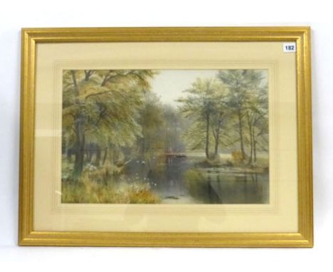 Edward J.. Duval (late 19th/early 20th century),Punting on the river,signed,watercolour,33 x 51 cm   CONDITION REPORT:  Even 