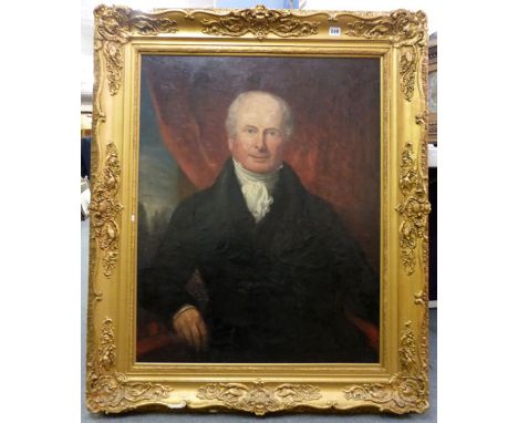 English School,A half length portrait of a male member of the Hugo family,unsigned,oil on canvas,87 x 69 cm   CONDITION REPOR