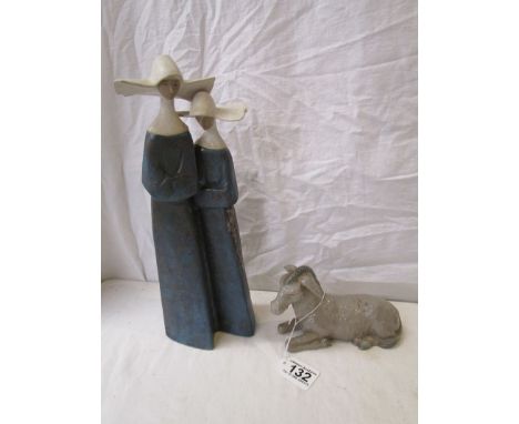 Lladro nuns &amp; Nao donkey