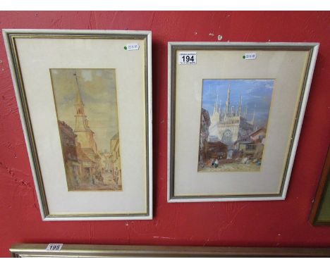 2 watercolours - Architectural