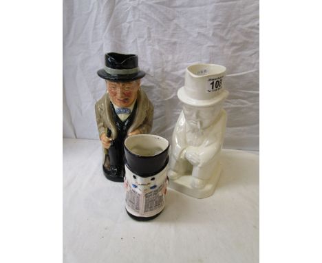 3 Toby jugsIncludes:Royal Doutlon Winston Churchill (painted)Spode Winston Churchill (unpainted but glazed)Aurelia Enterprise