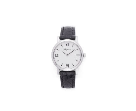 AN 18CT WHITE GOLD WRISTWATCH, BY CHOPARD Classic, 4602, white dial with Roman quarters and baton indicators, polished case, 