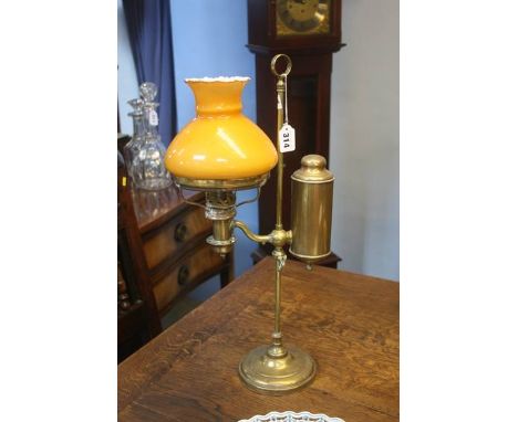 A brass lamp