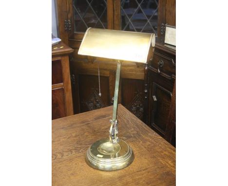 A brass Art Deco desk lamp