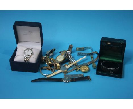 Two boxed Rotary wrist watches and a box of various watches