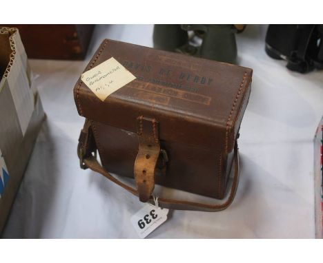 A leather cased Davis of Derby anemometer