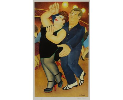 BERYL COOK (1926-2008) “Dirty Dancing”, coloured lithograph, signed &amp; numbered 53/650 in pencil lower margin, publ. by Al