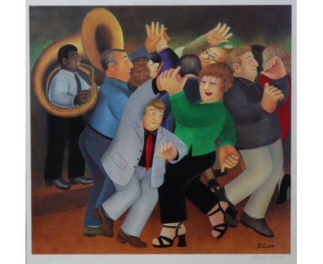 BERYL COOK (1926-2008) “Jiving To Jazz”, coloured lithograph, signed &amp; numbered 631/650 in pencil lower margin, publ. by 