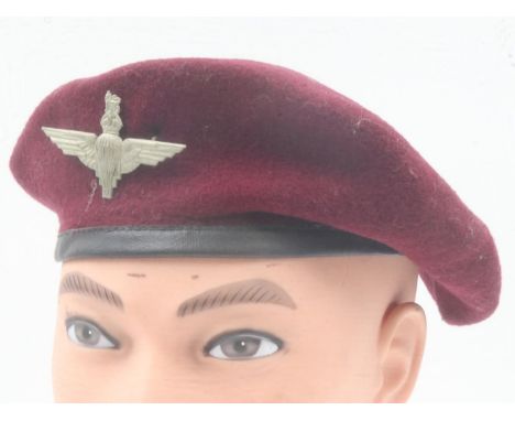 British Parachute Regiment red beret, undated. UK P&amp;P Group 1 (£16+VAT for the first lot and £2+VAT for subsequent lots)