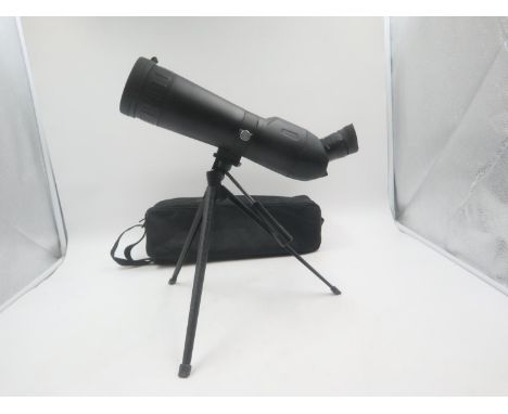 Optus spotting scope and tripod, with case. UK P&amp;P Group 2 (£20+VAT for the first lot and £4+VAT for subsequent lots)