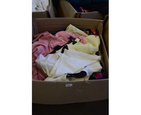 ONE BOX OF VINTAGE LADIES CLOTHES