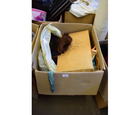 ONE BOX VINTAGE CLOTHES AND OTHER ITEMS