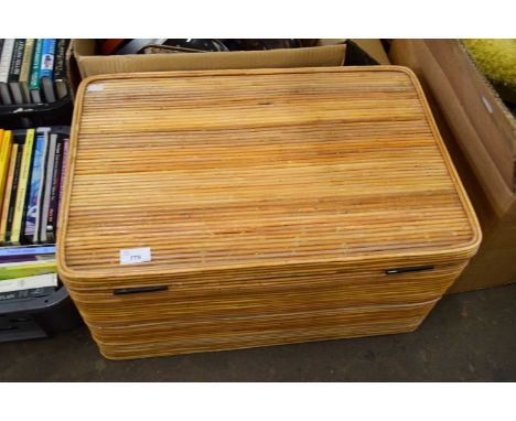 SMALL BAMBOO MOUNTED TRUNK
