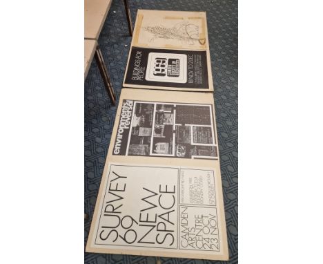 3 EXHIBITION POSTERS FOR CAMDEN ART SOCIETY DESIGNED BY JOHN SAUL WEISS INCL. PRINT OF WHEATSHEAF DESIGNED BY ALTHEA MCNISH