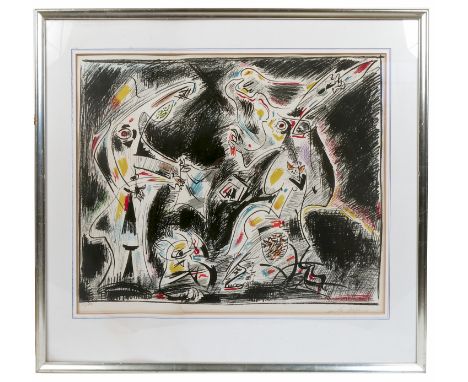 Andre Daffon, modernist school, limited edition print, 19ins x 25ins