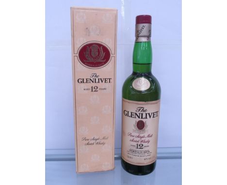 The Glenlivet 12 years old Single Malt Scotch Whisky, 70cl boxed