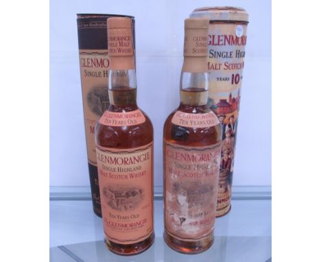 Glenmorangie Single Highland Scotch Whisky 10 years old, 70cl x 2 (one tube, one tin)