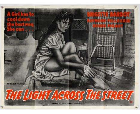 The Light Across The Street (1955) British Quad film poster, starring Brigitte Bardot, folded, 30 x 40 inches.       