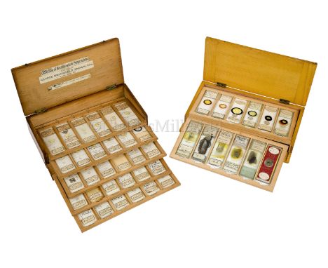 A COLLECTION OF SLIDES FORMED BY DR GEORGE DRANSFIELD-BROWN (1828-1885) comprising 34 slides contained in six numbered trays 