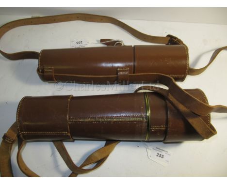A 3IN. FIVE DRAW SPOTTING TELESCOPE BY BROADHURST CLARKSON &amp; CO. LTD, LONDON, CIRCA 1965 with leather-covered main tube a