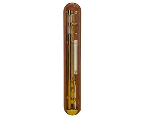 A FINE AND RARE LARGE TUBE SCIENTIFIC BAROMETER, ATTRIBUTED TO TROUGHTON &amp; SIMMS, LONDON, CIRCA 1850 the ¾in. curved glas