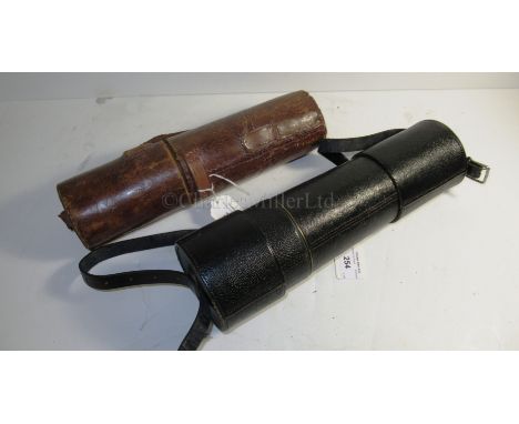 A 3IN. FIVE-DRAW STANDARD MODEL SPOTTING TELESCOPE BY W. WATSON &amp; SONS LTD, LONDON, CIRCA 1965 with leather-covered oxidi
