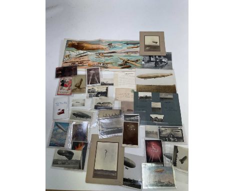 ZEPPELIN INTEREST; an incredible archive of material mainly relating to Zeppelin and airships, including real photographs, st