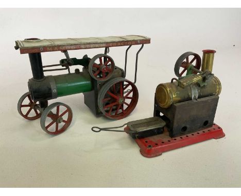 MAMOD; a Steam Tractor and stationary engine, both with original burners (2)