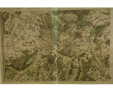 JOHN ANDREWS (1736-1809) &amp; ANDREW DRURY; a collection of four framed maps showing parts of Kent to include sheet number 9