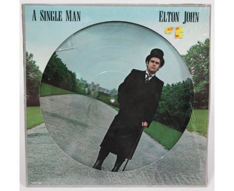 Elton John - A single Man UK 1978 stereo LP picture disc MCAP-14951 VG+ first few tracks played well but couldn't bear to lis