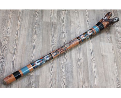 A eucalyptus didgeridoo, length 144cm.