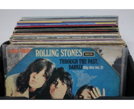 A box of approx. 55 LPs to include Rolling Stones, Cream, Queen, Led Zeppelin etc