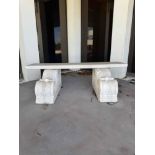 Engraved Marble Bench