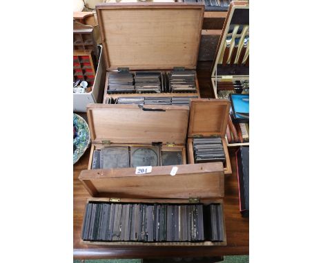 4 Boxes of assorted Religious and classical Magic Lantern slides 