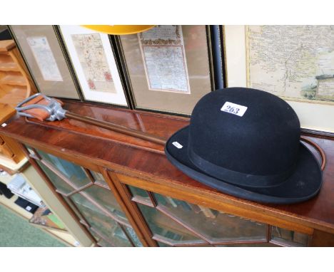 Bowler Hat by Alfred Dunn &amp; Co and a Vintage Shooting Stick 
