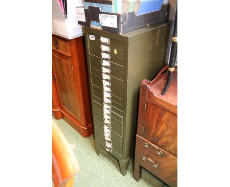 Vintage Metal Multi drawer office filing unit 