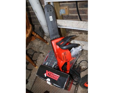 Xtreme Router with bits and a Electric Chainsaw 