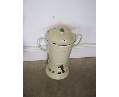 A large enamel tea-urn 