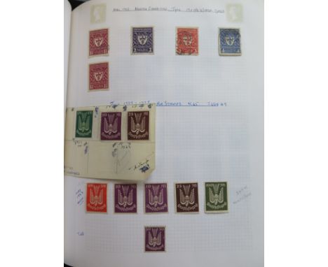 Six stamp albums containing International stamps with some WWII German, together with some first day covers and loose stamps 