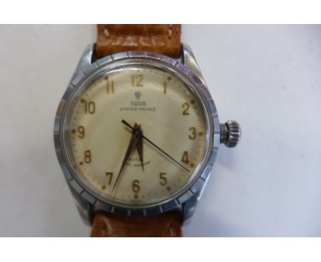 A Tudor Oyster Prince stainless steel gents wristwatch, 33mm wide, case no 150760 - in clean running order, with a new strap 