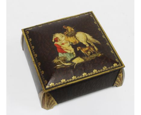 Vintage William Crawford &amp; Sons biscuit tin containing a collection of buttons 