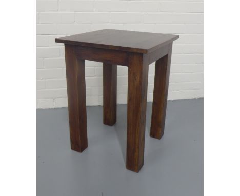 A contemporary hardwood side / lamp table, 45 x 61cm. 