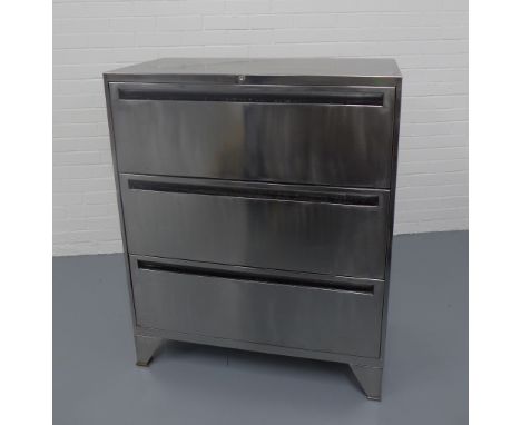 Industrial vintage style chest , with three versatile deep drawers,  92 x 113 x 46cm. 
