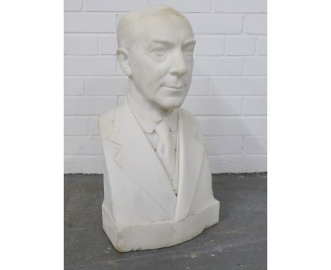 Marble portrait bust by George Alexander (SCOTTISH 1881 - 1942) 30 x 58cm. 