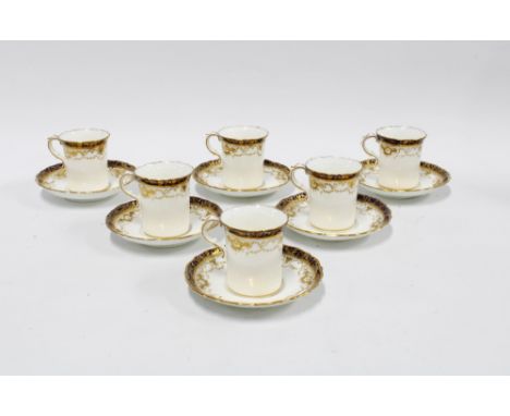 Hammersley &amp; Co six piece coffee cups and saucers (6) 