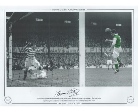 Lawrie Reilly 16x12 hand signed colourised, Black and white photo, Autographed Editions, Limited Edition. Photo Shows Hiberni