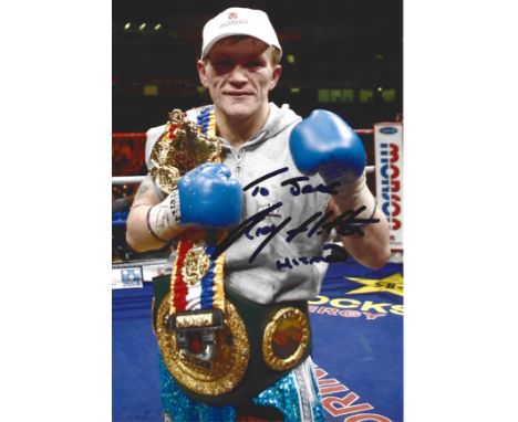 Boxing Ricky Hatton signed 12x8 colour photo dedicated. Richard John Hatton, MBE (born 6 October 1978) is a British former pr